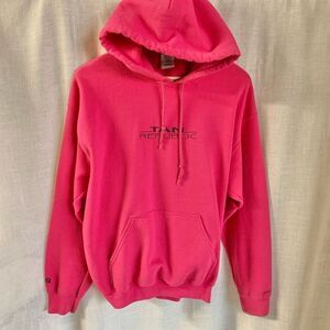 Tan Republic Womens Med Pink Graphic Logo Sweatshirt with Look Good Naked Slogan